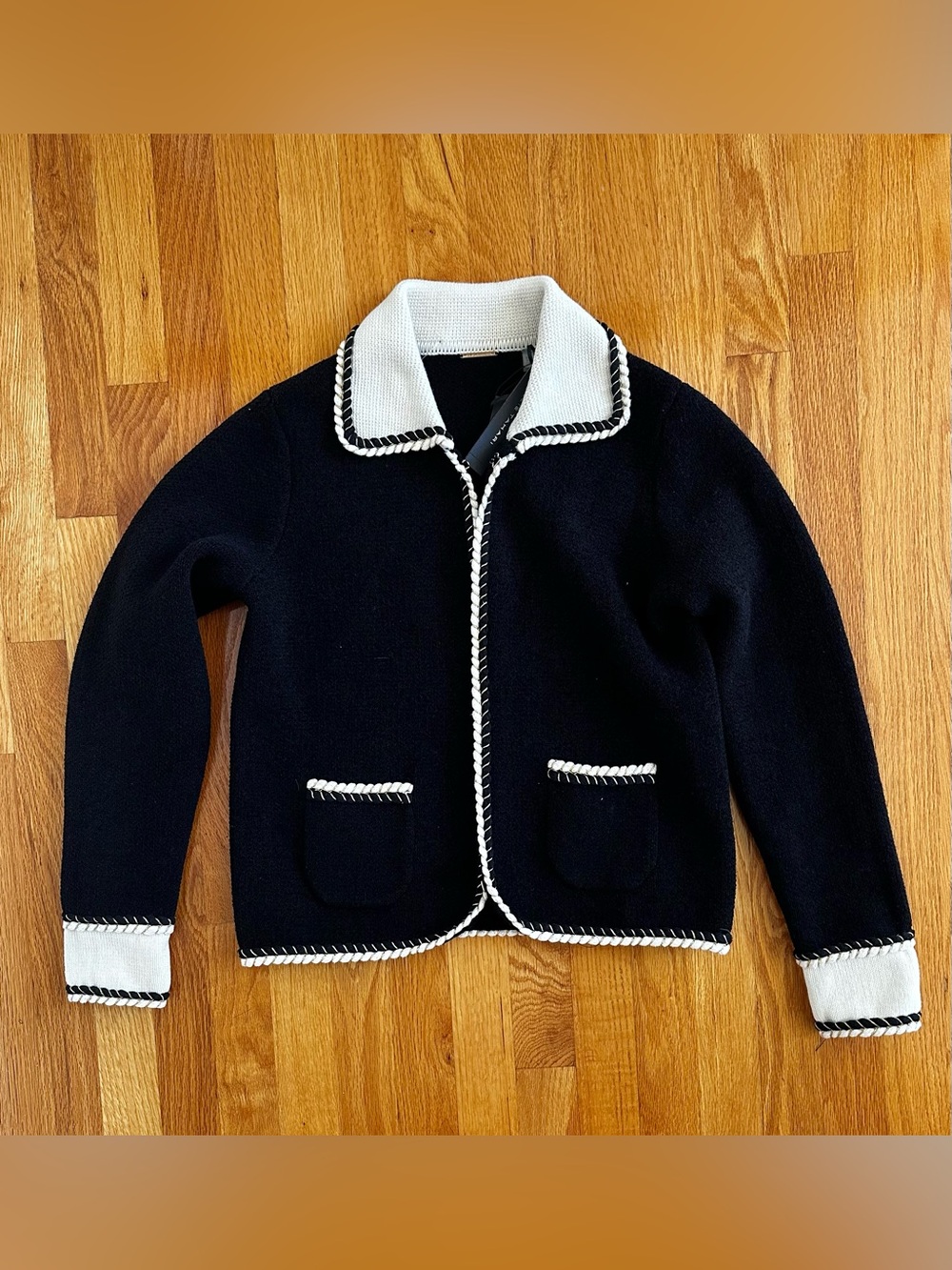 Elie Tahari Black Knit Jacket